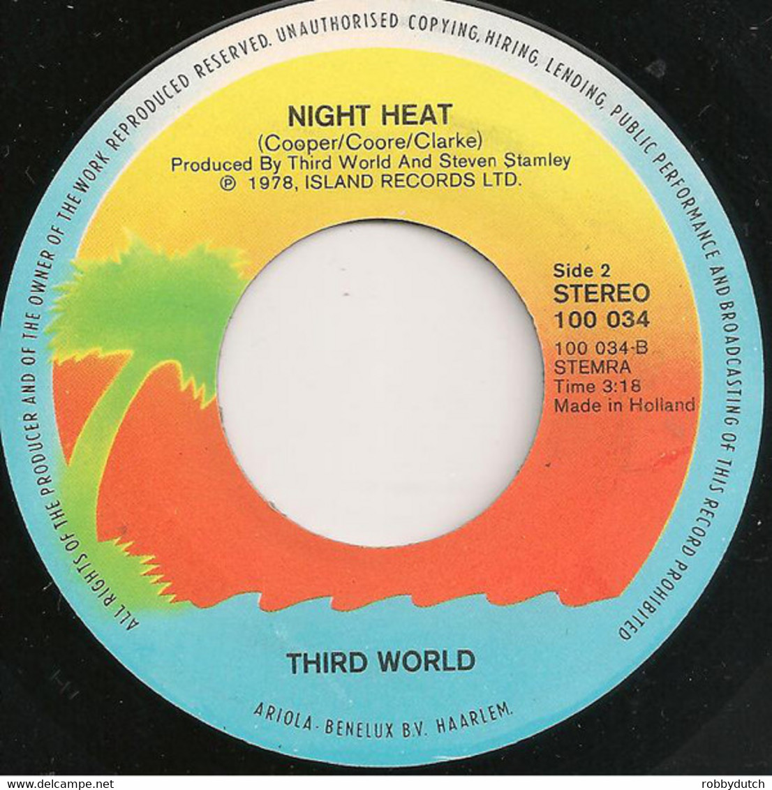* 7"  *  Third World - Now That We Found Love / Night Heat - Reggae