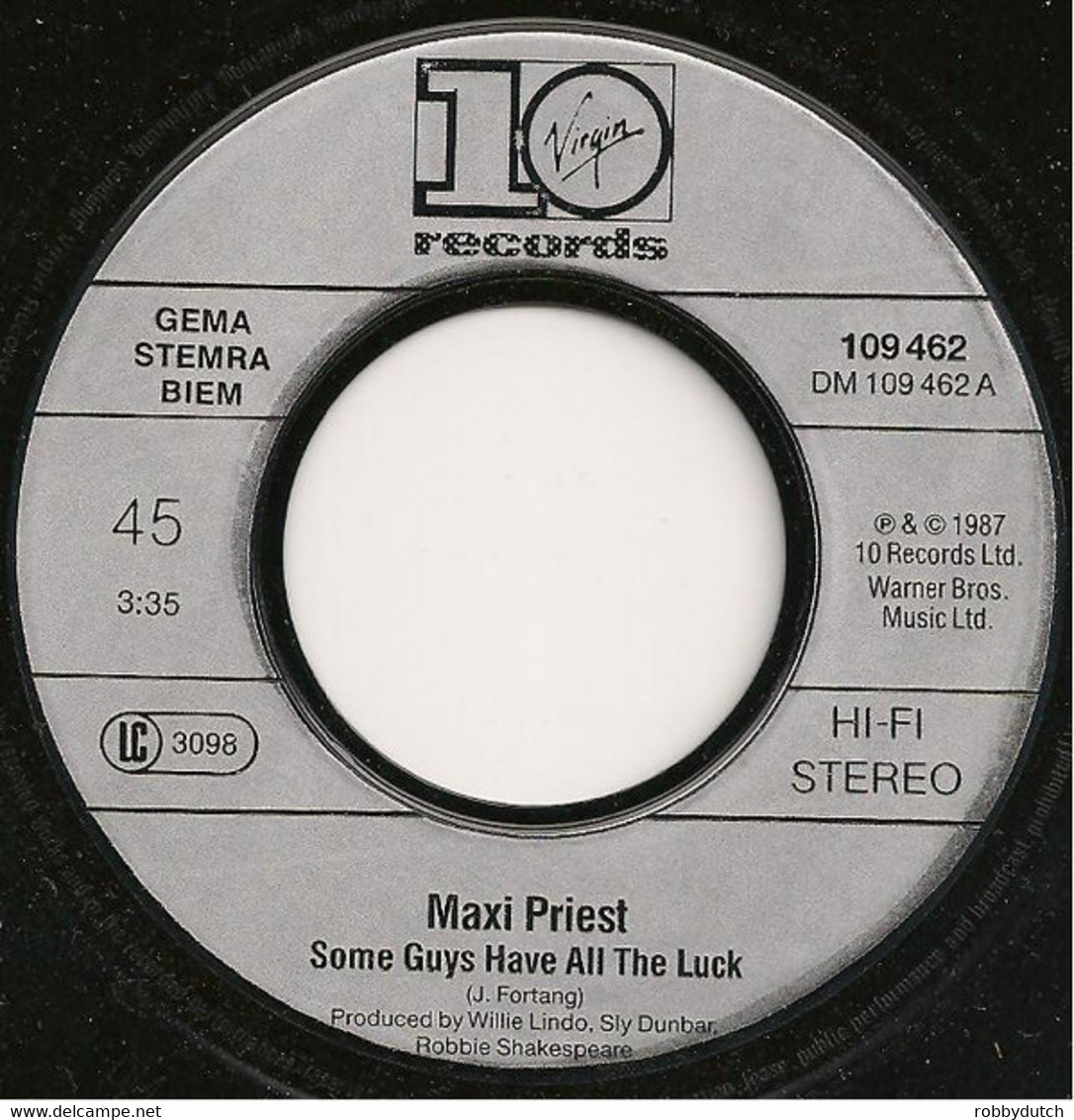 * 7"  *  Maxi Priest - Some Guys Have All The Luck / Festival Time - Reggae