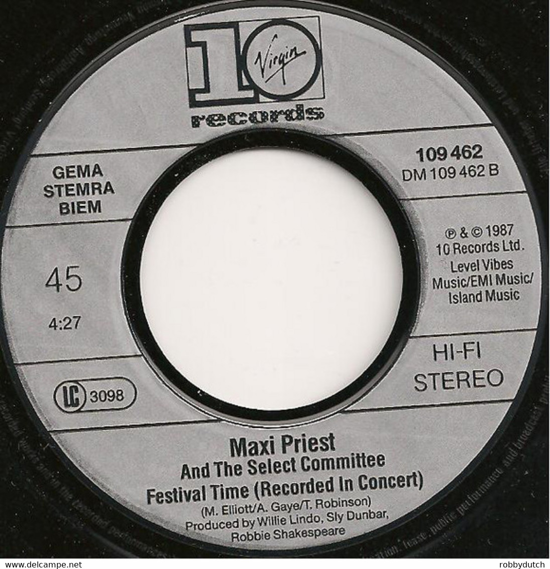 * 7"  *  Maxi Priest - Some Guys Have All The Luck / Festival Time - Reggae