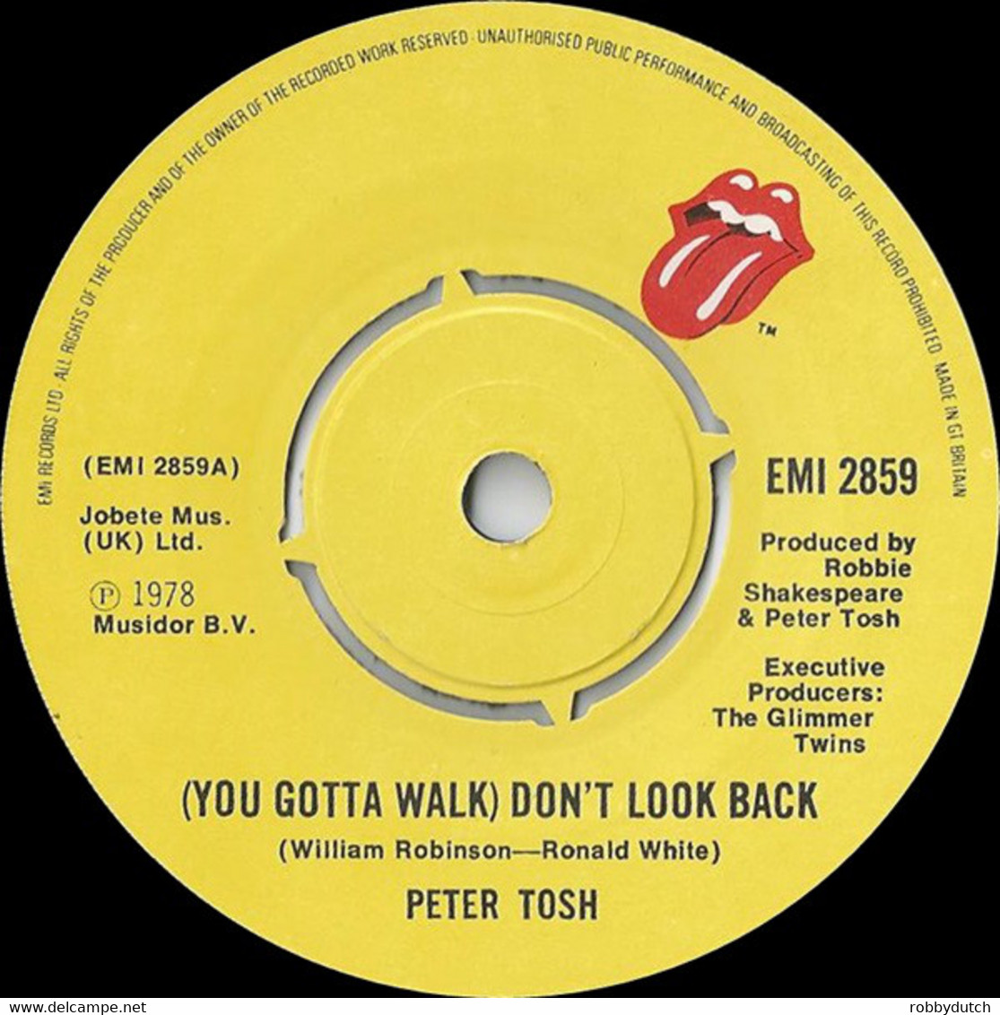 * 7"  *  Peter Tosh - (You GottaWalk) Don't Look Back / Soon Come - Reggae