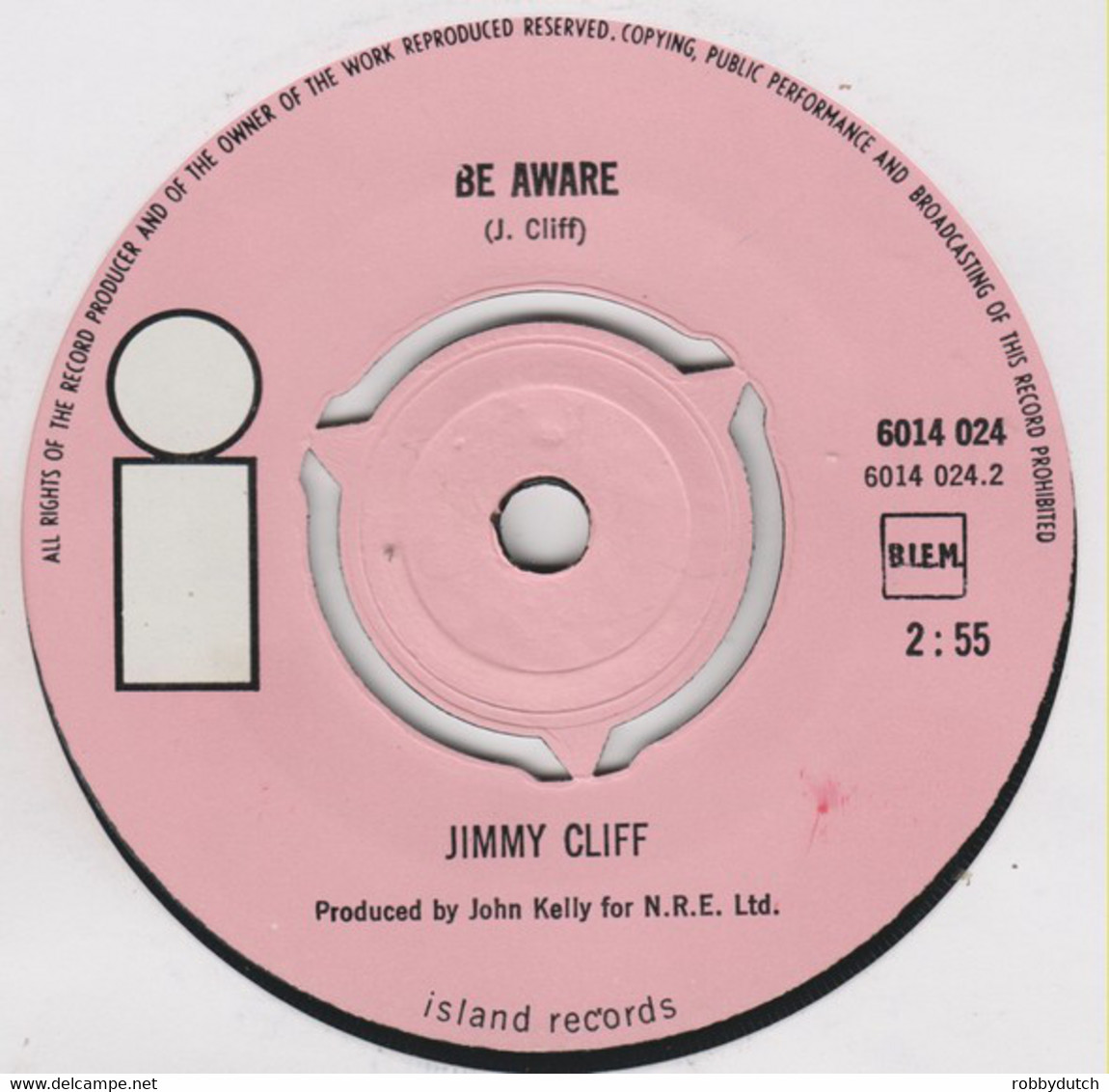 * 7"  *  Jimmy Cliff - Wild World / Be Aware - Reggae