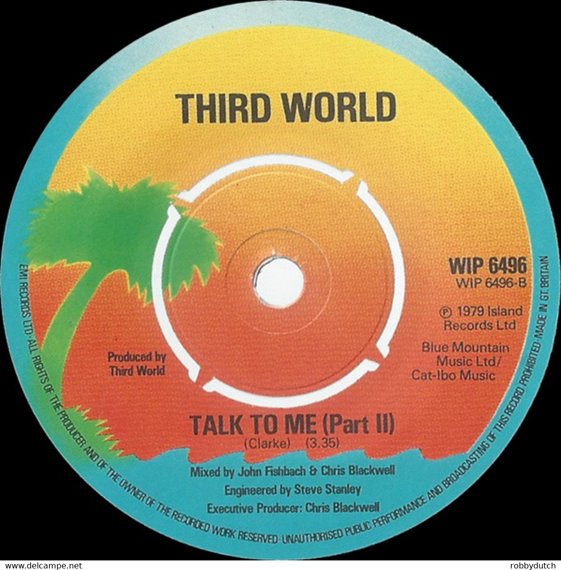 * 7"  *  Third World - Talk To Me / Talk To Me (part 2) - Reggae