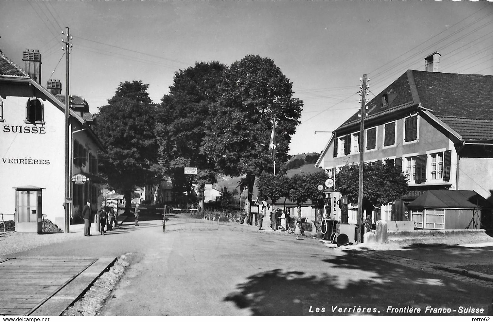 LES VERRIÈRES → Frontière Franco - Suisse, Fotokarte Ca.1950 - Les Verrières