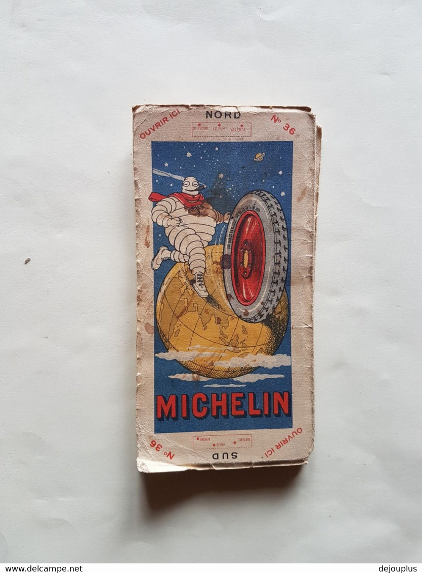 CARTE  MICHELIN  N°36   ENTOILEE   MENDE  /  VALENCE - Roadmaps