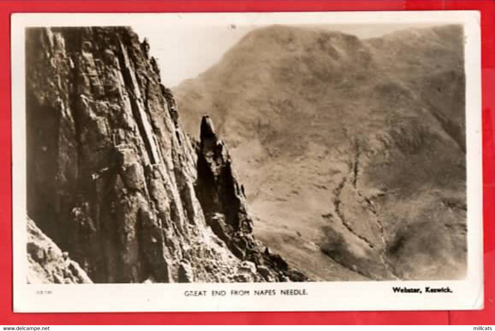 MOUNTAIN CLIMBING  GREAT END FROM NAPES NEEDLE RP  LAKE DISTRICT CUMBRIA UK - Climbing