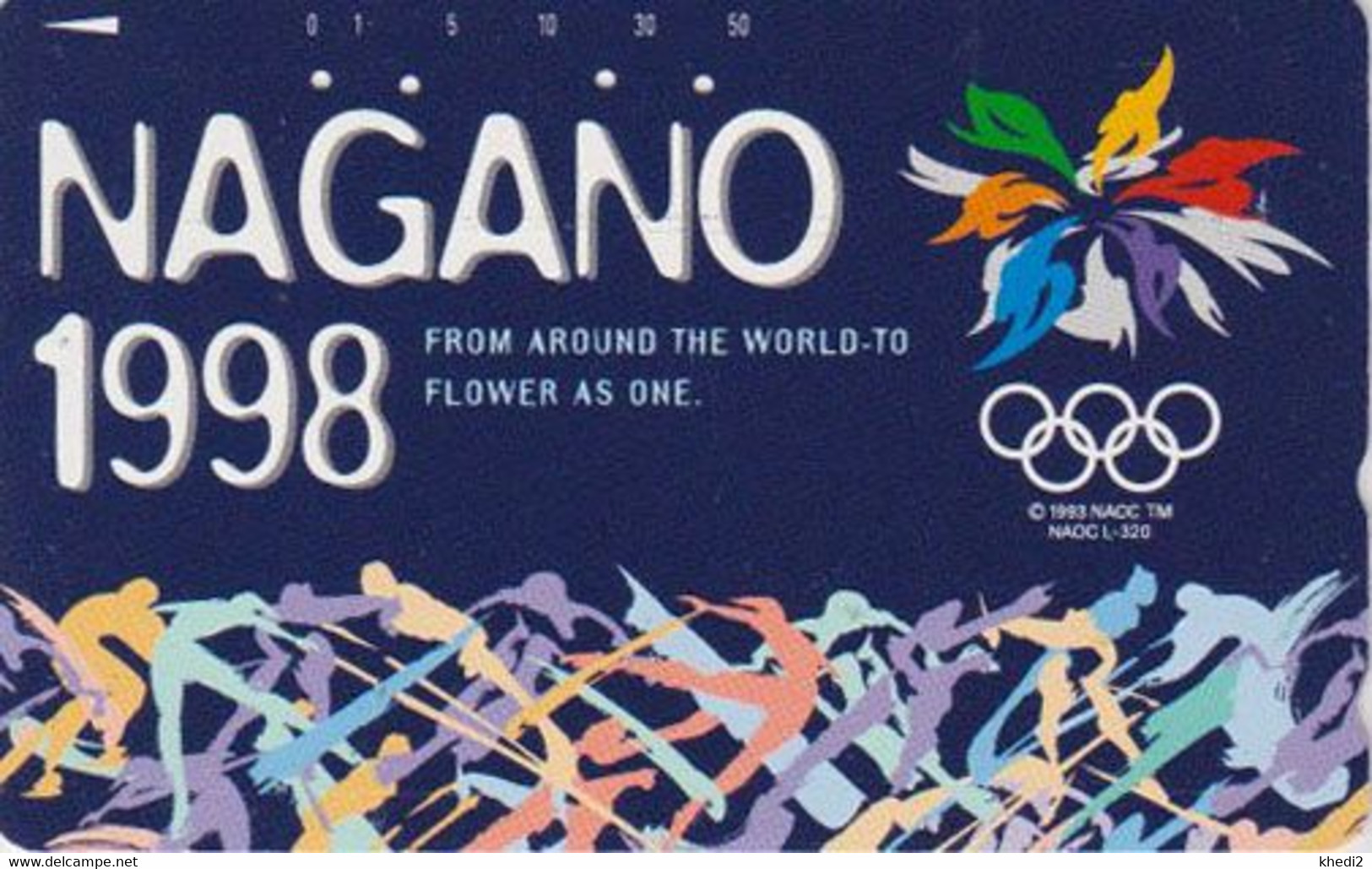 TC JAPON / 110-186808 - SPORT JEUX OLYMPIQUES NAGANO ** FROM AROUND THE WORLD ** - OLYMPIC GAMES JAPAN Free Phonecard - Giochi Olimpici