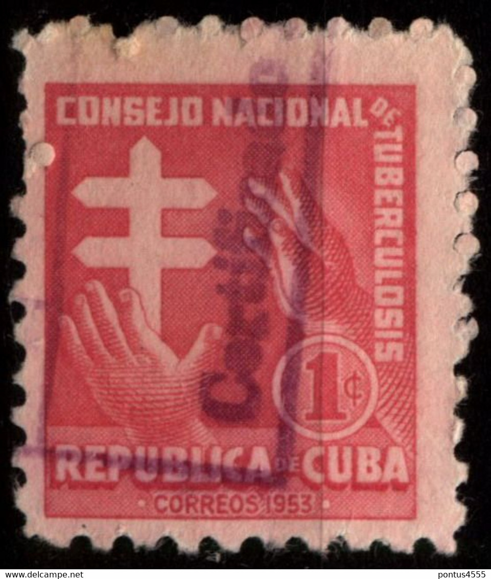 Cuba 1953 Mi Z21 Hands & Cross Of Lorraine (1) - Oblitérés