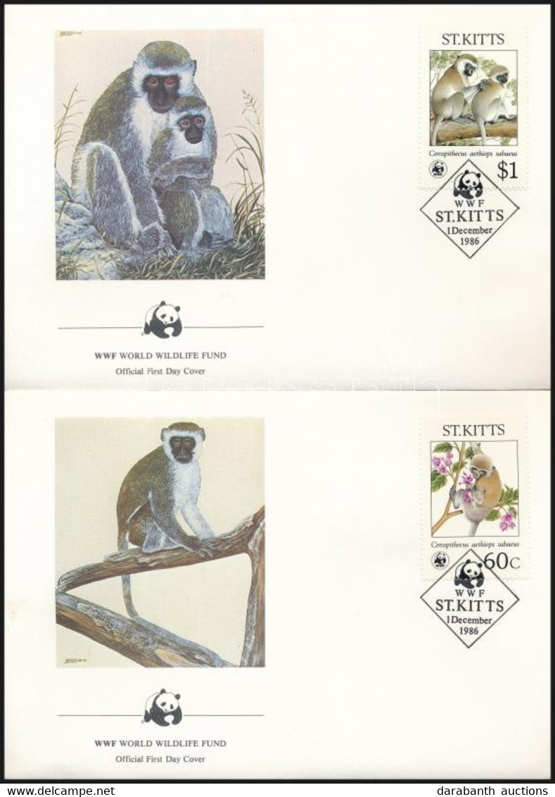 1986 WWF: Majom Sor 4 Db FDC-n Mi 184-187 - Autres & Non Classés