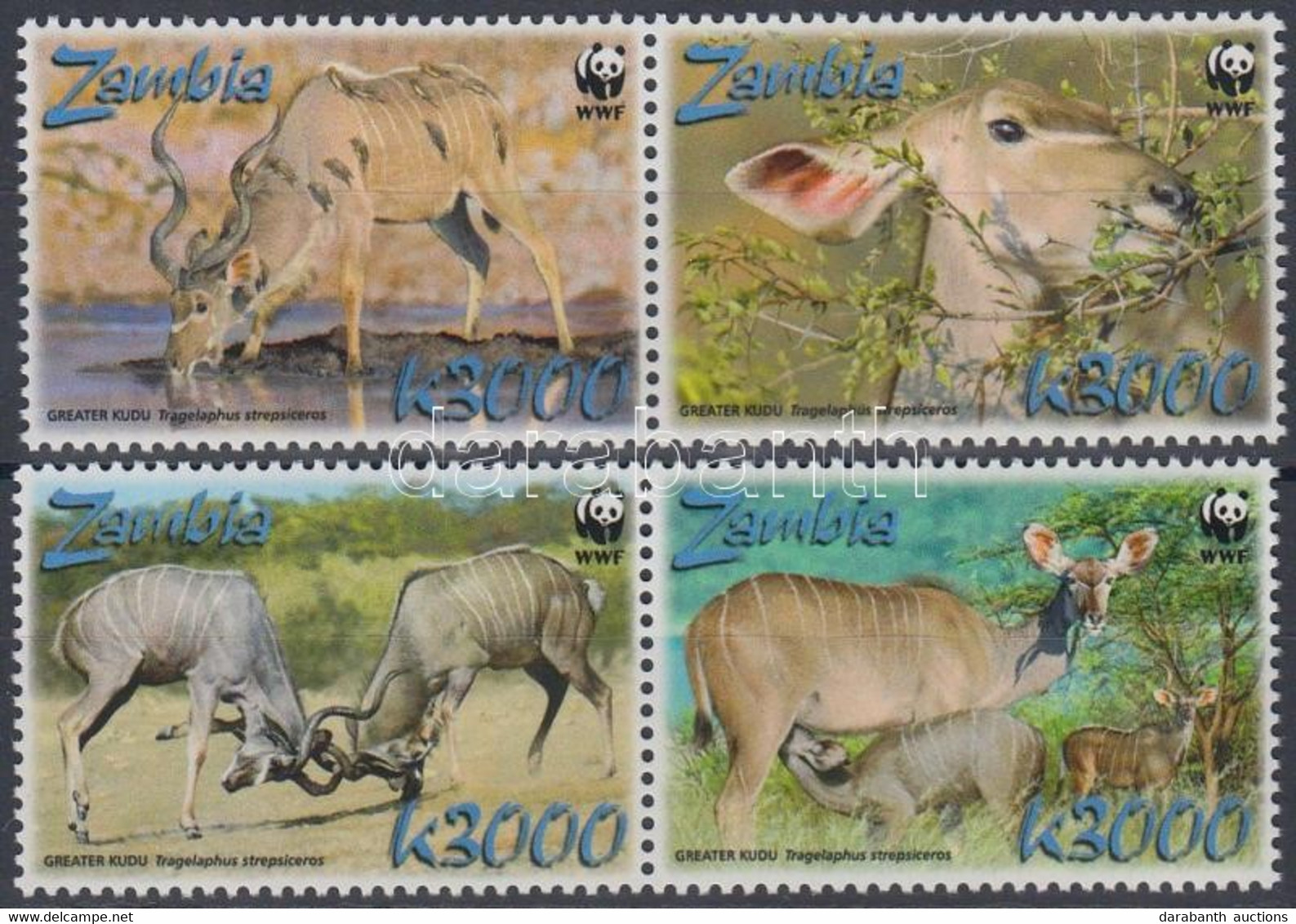 ** 2008 WWF: Nagy Kudu Sor Mi 1606-1609 + 4 FDC - Sonstige & Ohne Zuordnung