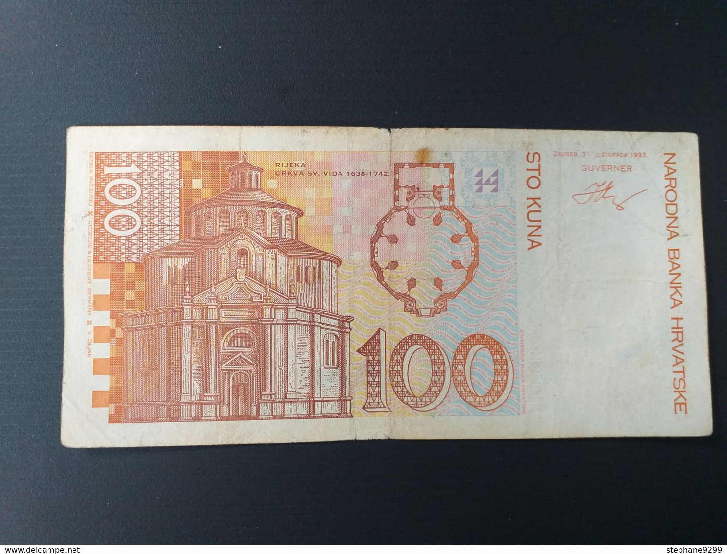 CROATIE 100 KUNA 1993 - Croatie