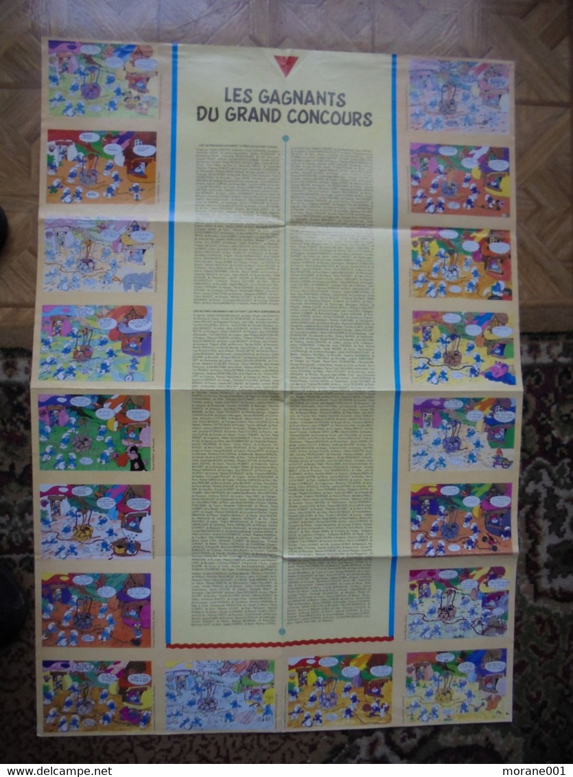 Poster Schtroumpfs  Format 55 X 80  Supplement A Schtroumpf  Grand Concours N° 24    Bon Etat - Affiches & Offsets