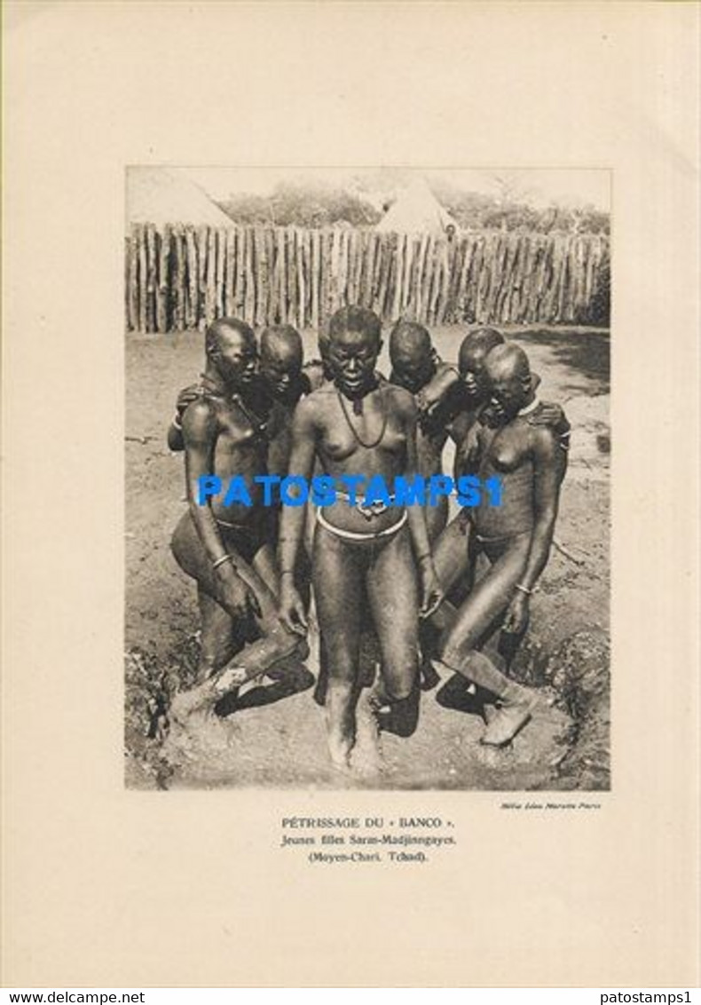 160561 AFRICA TCHAD MOYEN CHARI COSTUMES NATIVE NUDE 22 X 15.5 PHOTO NO POSTCARD - Unclassified