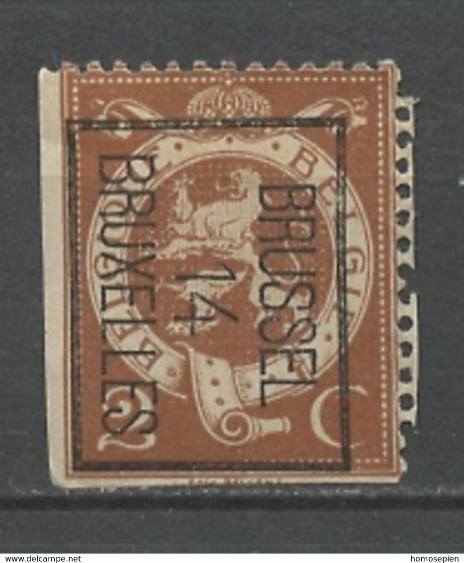 Belgique - Belgium - Belgien Préoblitéré 1912-13 Y&T N°PREO109 - Michel N°V90 Nsg - 2c Bruxelles 14 - Typos 1912-14 (Lion)