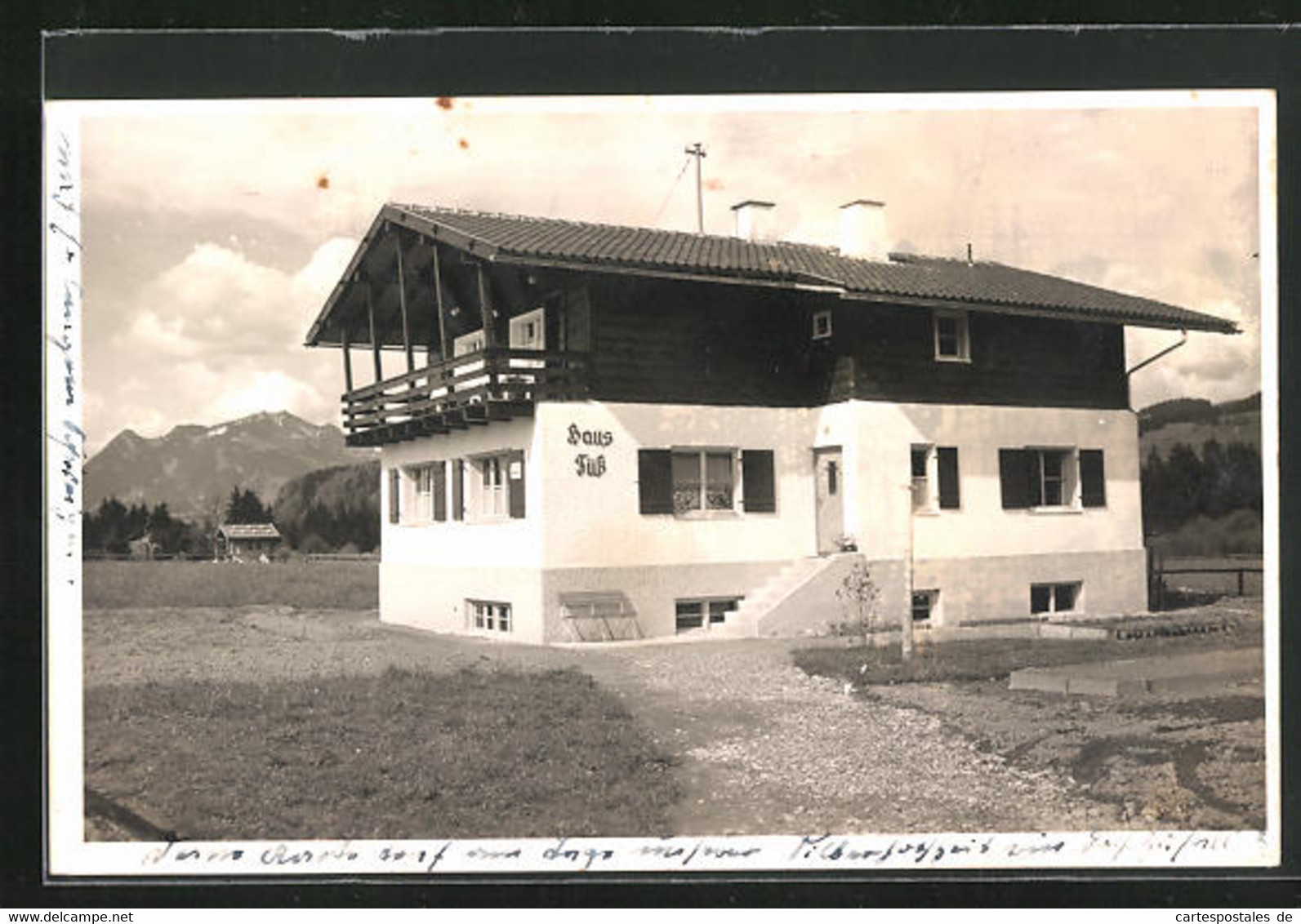 Foto-AK Fischen / Allgäu, 1938, Hotel-Pension Haus Füss - Fischen