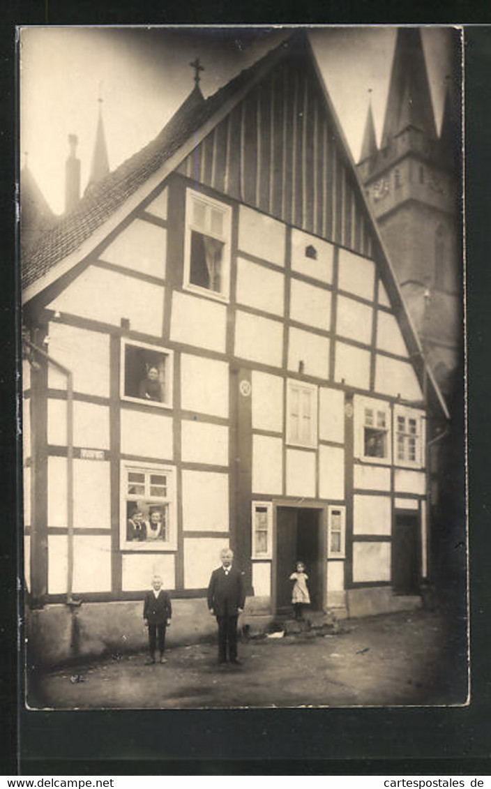 Foto-AK Bad Driburg, 1913, Haus Billerbeck, Bachstrasse (Prälat-Zimmermann-Strasse) - Bad Driburg