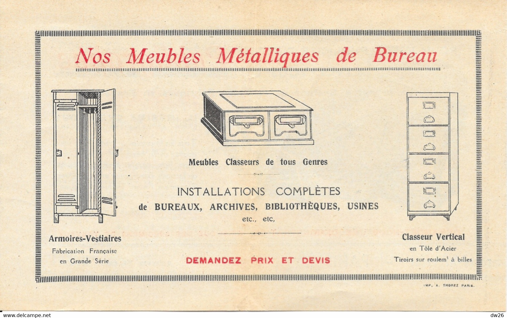 Matériel De Bureau (Organisez) Publicité Ebstein Frères: Duplicateur Publigraphe, Calculateur Marchant, Meubles - Altri & Non Classificati