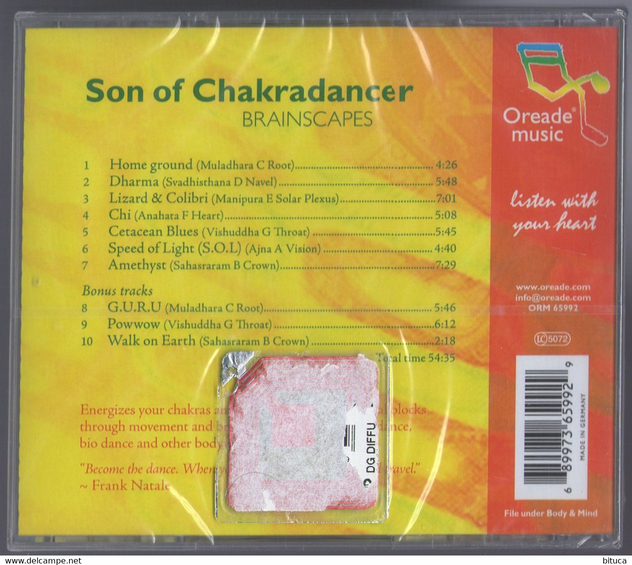 CD 10 TITRES SON OF CHAKRADANCER BRAINSCAPES BODY & MIND NEUF SOUS BLISTER - New Age