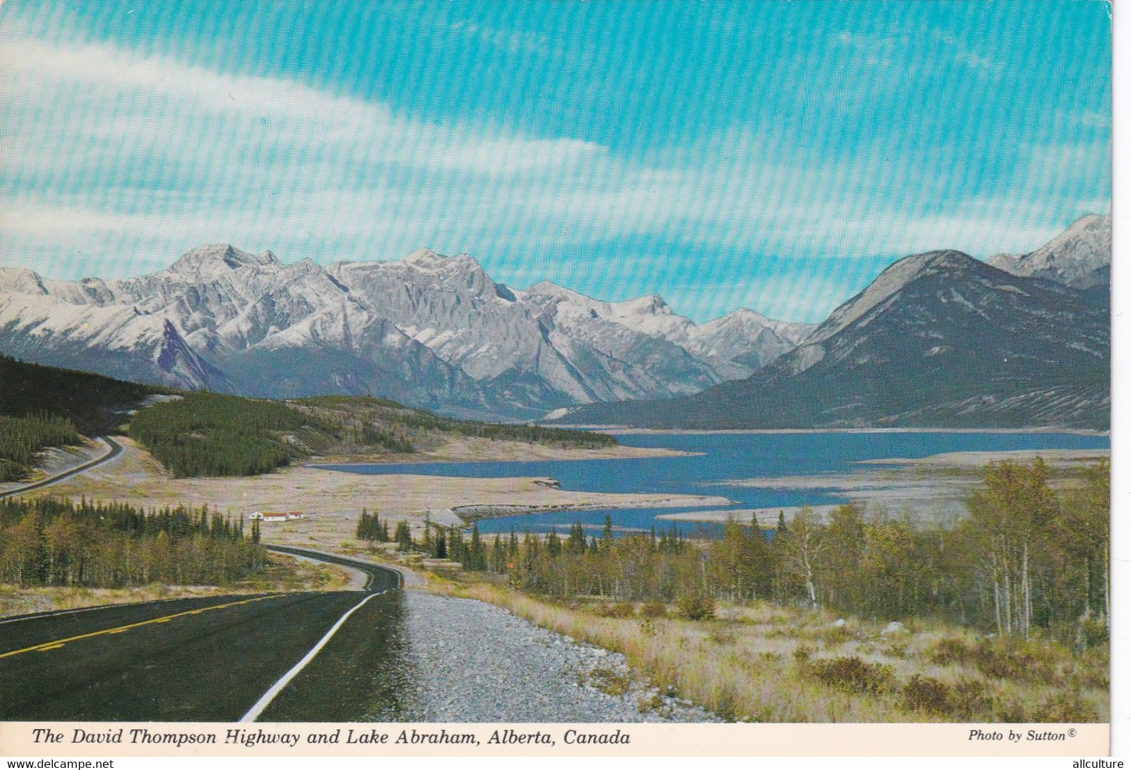 A5371- Abraham Lake, Reservoir, North Saskatchewen River, Banff National Park, Alberta Canada Postcard - Banff