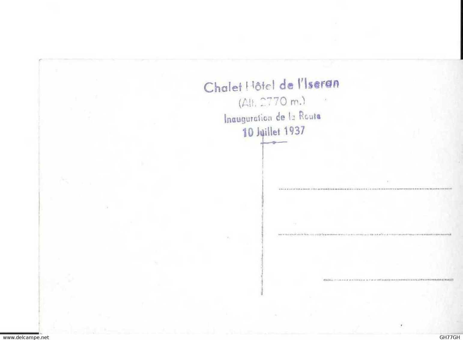 CPA ISERAN -chalet Hôtel -inauguration Route 1937 - Andere & Zonder Classificatie