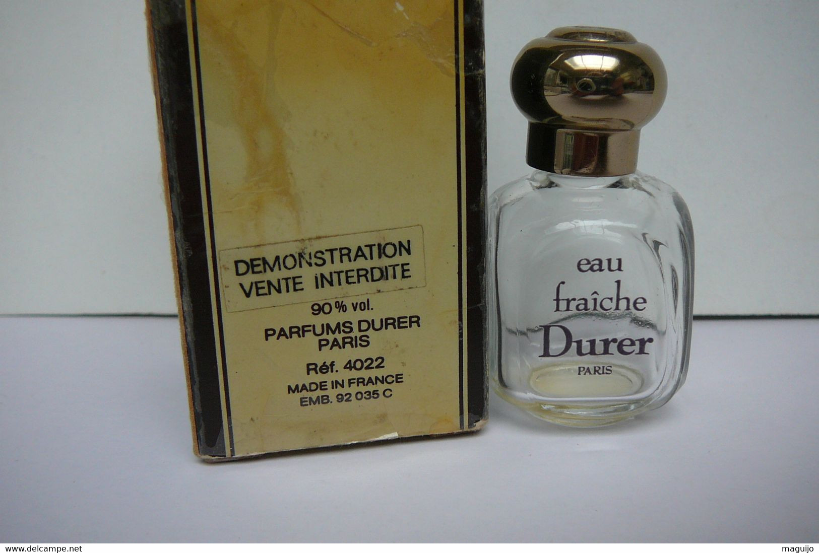 DURER" DURER : EAU FRAICHE" VIDE 7,5 Ml ,MENTION DE GRATUITE   VOIR RT LIRE !! - Miniature Bottles (empty)