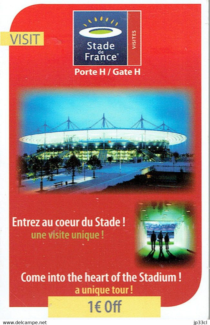 Sport; Football Ancienne Carte Publicitaire Pour Le Stade De France (St Denis) - Reiseprospekte