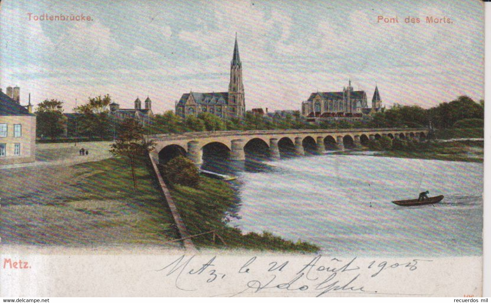 Metz Pont Des Morts Carte Postale Animee     1905 - Metz Campagne