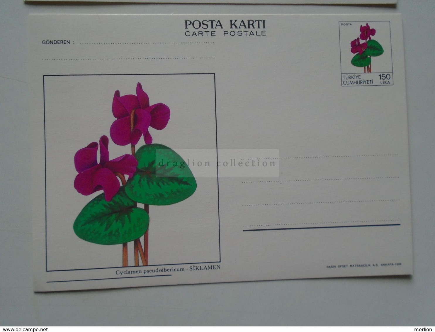 D179375 Turquie (Turkey) Entier Postal  Stationery  - Flowers Fleurs - 1988  Lot Of 2 Postcards  Cyclamen -Crocus - Sonstige & Ohne Zuordnung