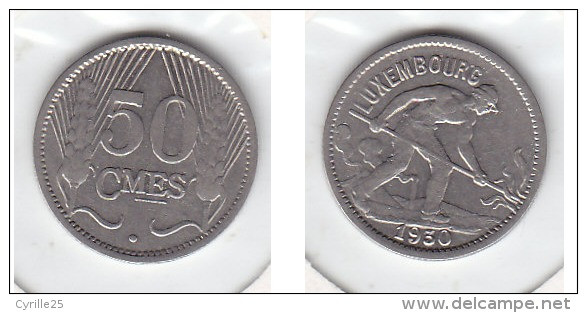 50 Centimes   1930 QUALITE+++++++++++++++++++++++++ - Luxembourg