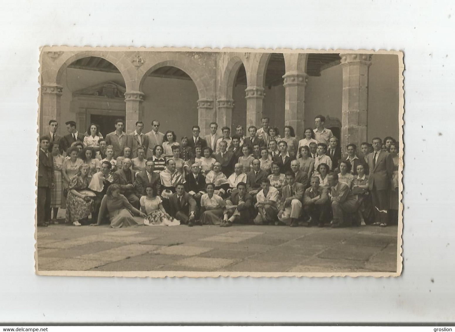 VALLADOLID COLEGIO MAYOR PHOTO GROUPE D'ETUDIANTS ETRANGERS DANS LE PATIO CENTRAL 1949 - Valladolid