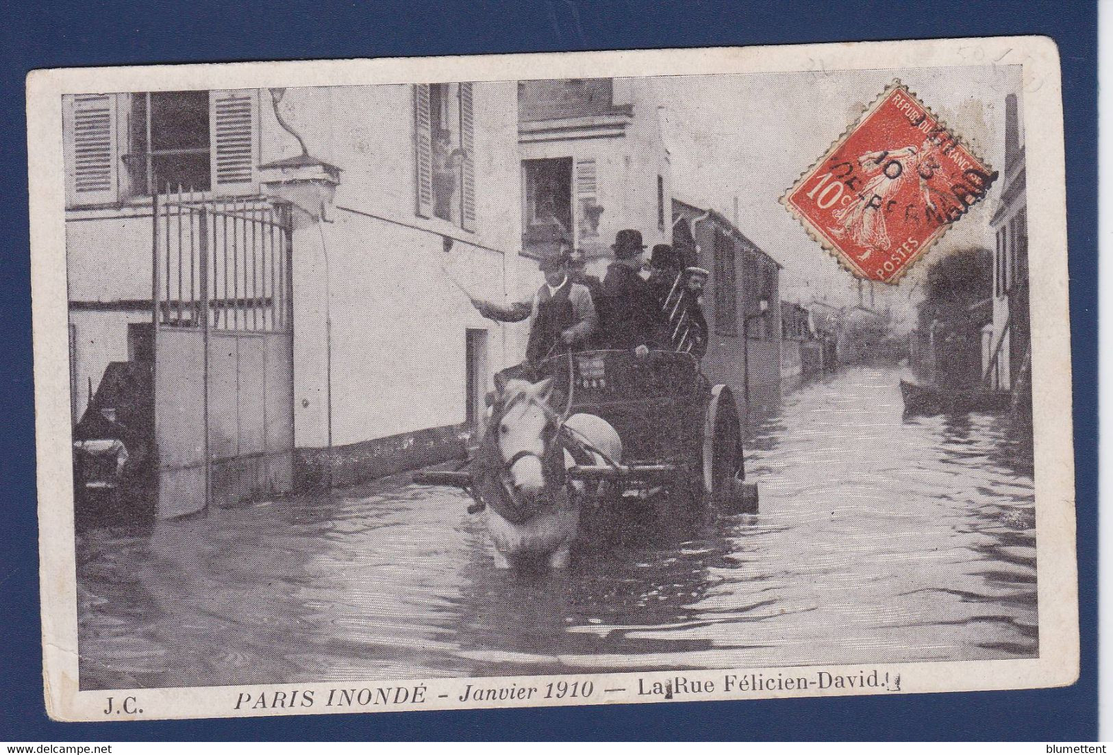 CPA Paris 75 Inondations De 1910 Catastrophe Circulé - Überschwemmung 1910