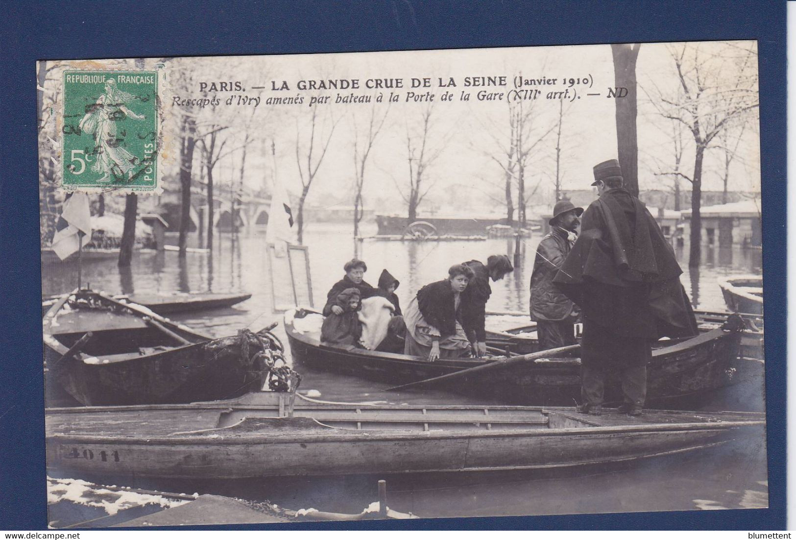 CPA Paris 75 Inondations De 1910 Catastrophe Circulé Ivry - Überschwemmung 1910