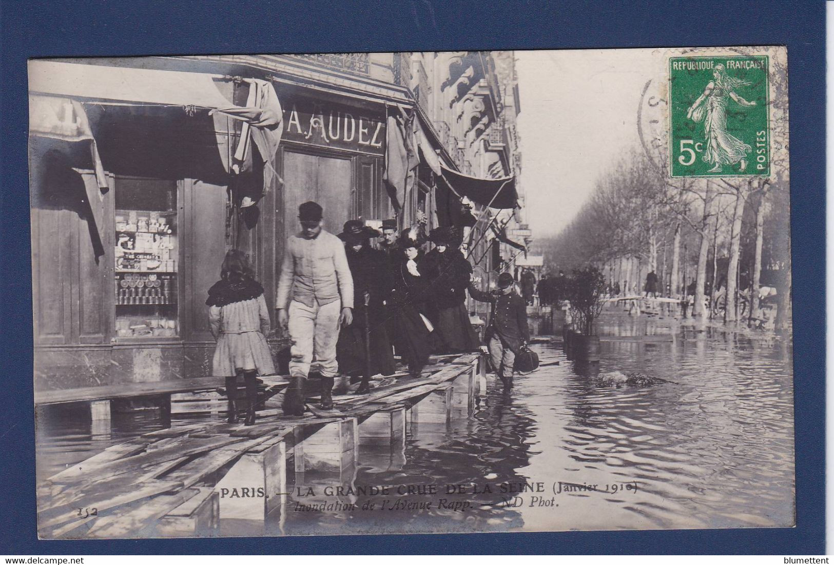 CPA Paris 75 Inondations De 1910 Catastrophe Circulé - Paris Flood, 1910