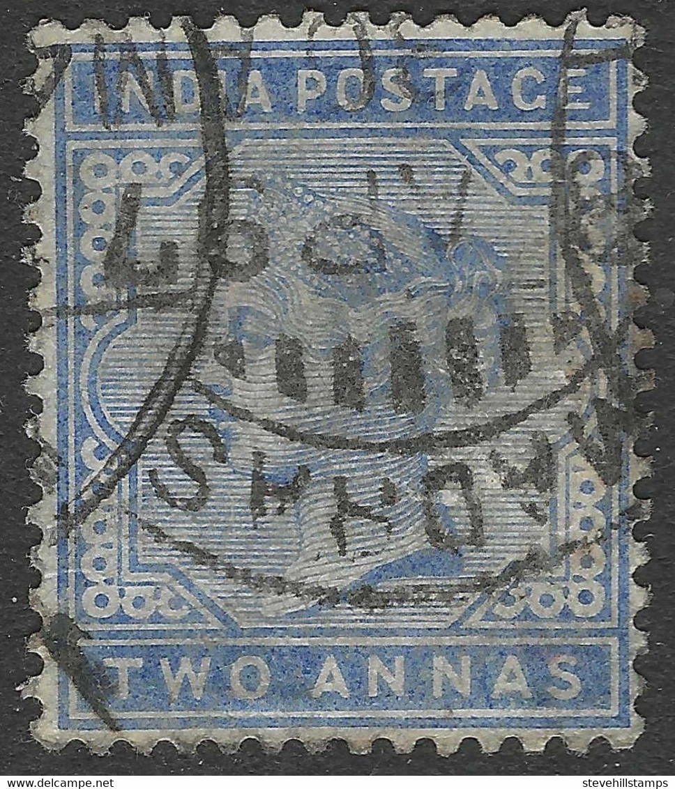 India. 1882-90 Queen Victoria, 2a Blue Used. SG92 - 1882-1901 Empire