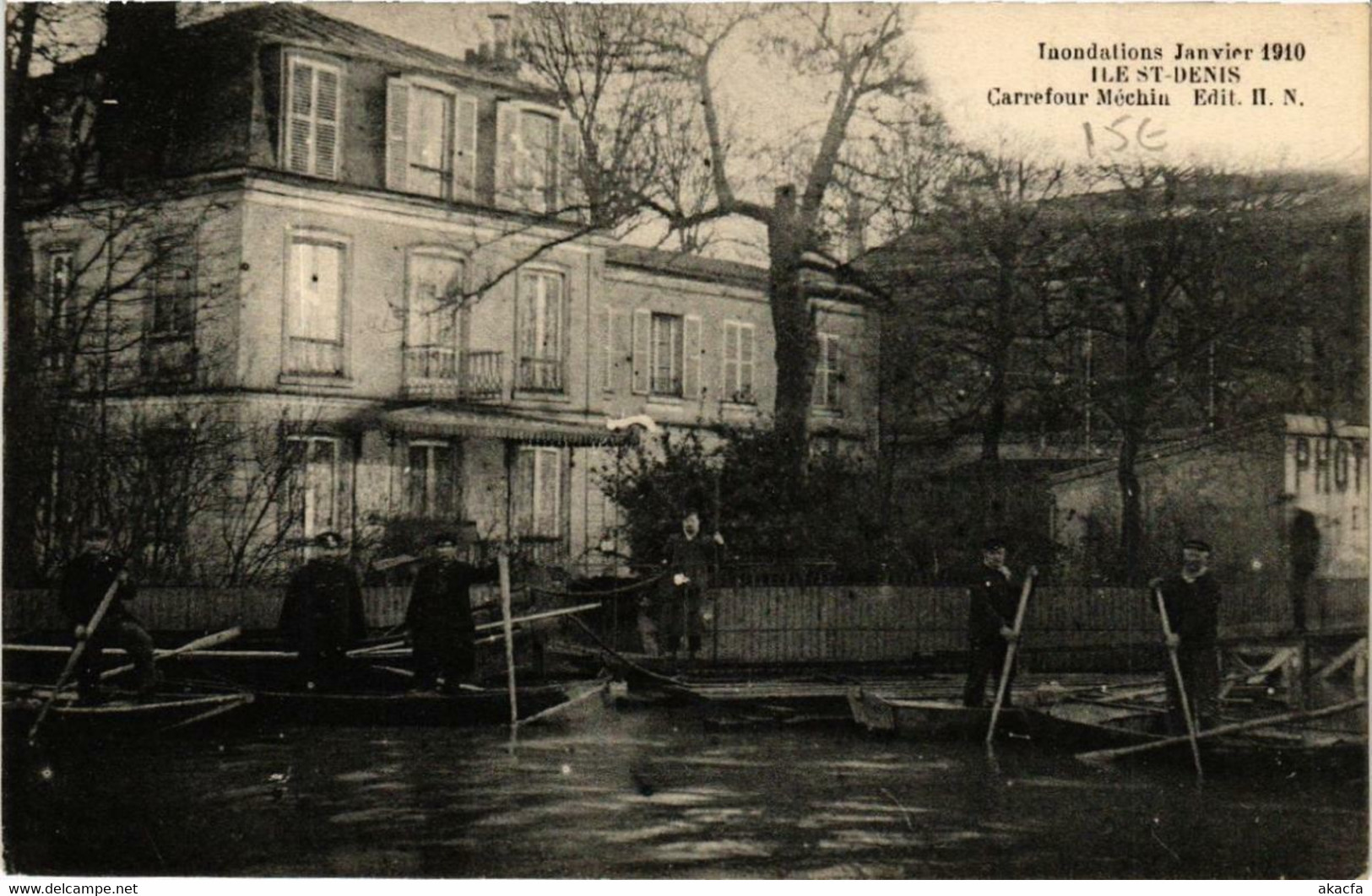 CPA Ile-St-DENIS Carrefour Mechin Inondations 1910 (569163) - L'Ile Saint Denis