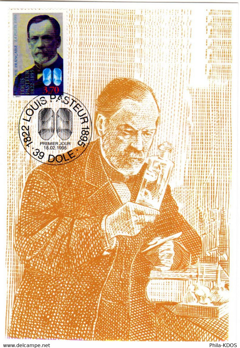 " PASTEUR " Sur Carte Maximum De 1995 N° YT 2925 Parfait état CM - Louis Pasteur