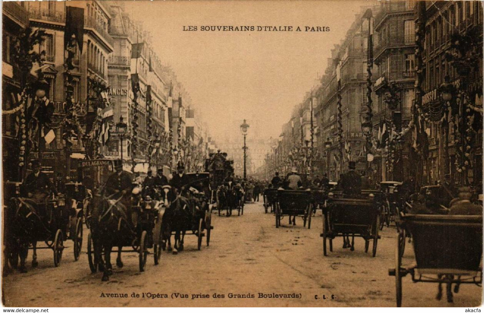 CPA PARIS Les Souverains D'Italie. Avenue De L'Opera (562988) - Receptions