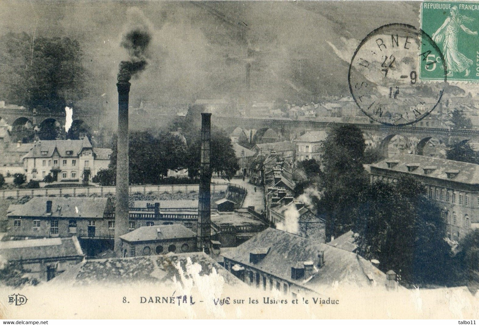 76 - Darnétal - Vue Sur Les Usines Et Le Viaduc - Darnétal