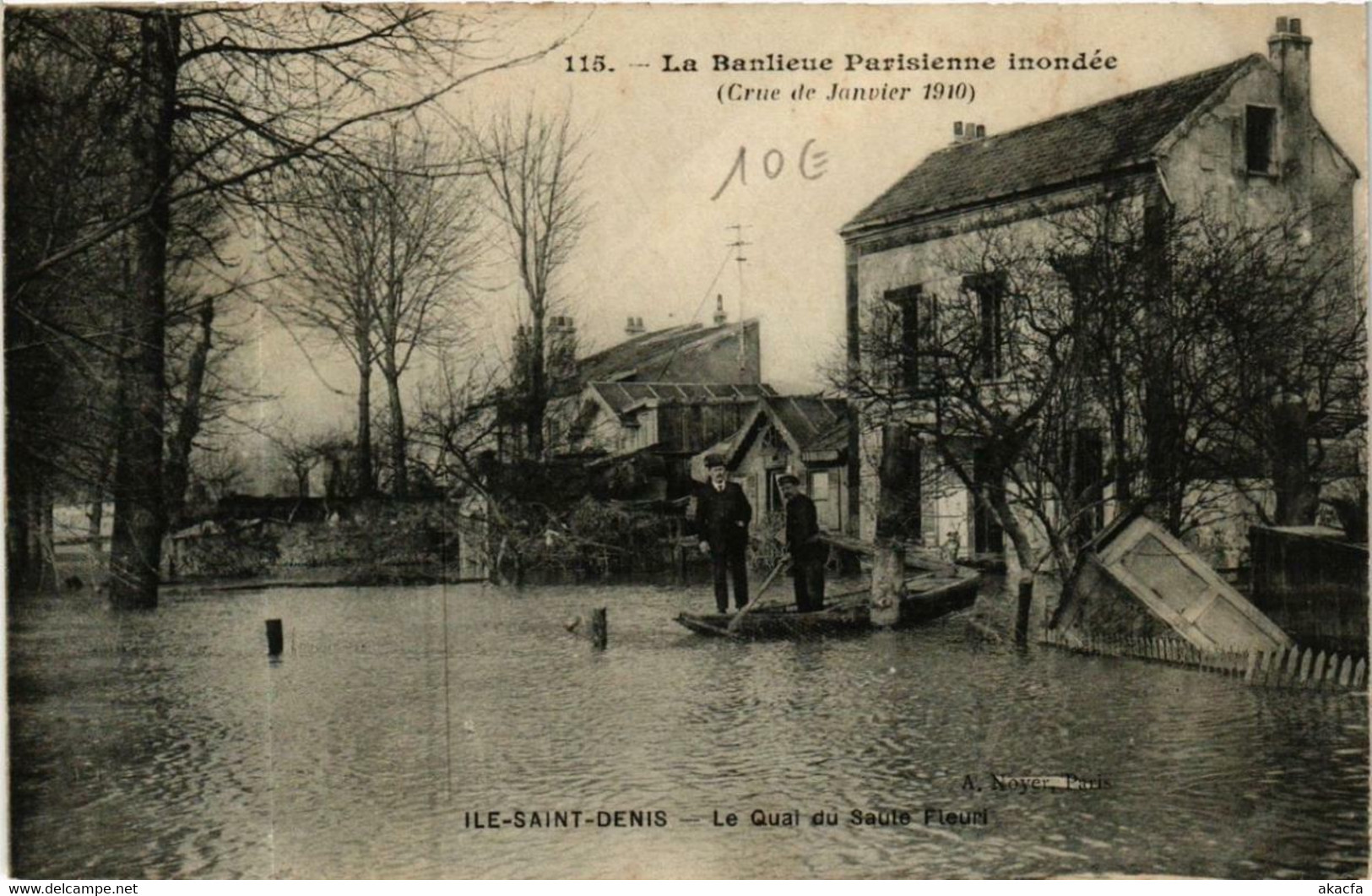 CPA Ile-St-DENIS Le Quai Du Saule Fleuri Crue De La Seine 1910 (569241) - L'Ile Saint Denis