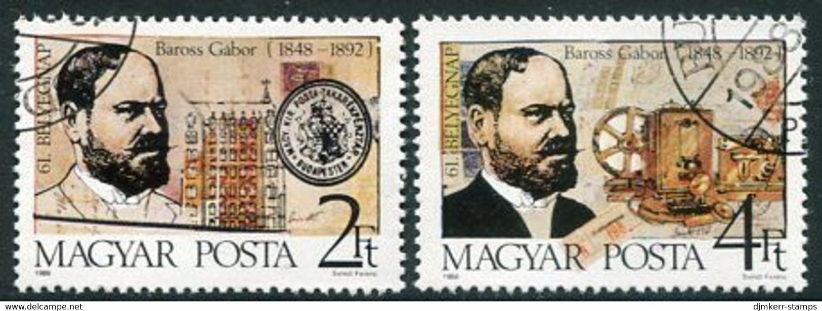 HUNGARY 1988 Stamp Day  Used.  Michel 3990-91 - Oblitérés