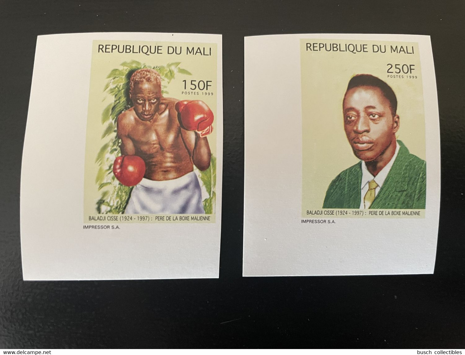 Mali 1999 Mi. 2185 - 2186 ND IMPERF Baladji Cissé 1924 - 1997 Père De La Boxe Malienne Boxen Boxing Sport 2 Val. MNH** - Pugilato