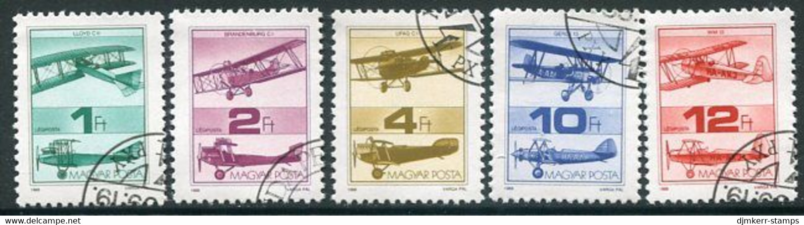 HUNGARY 1988 Historic Aircraft Used.  Michel 3984-88 - Usado