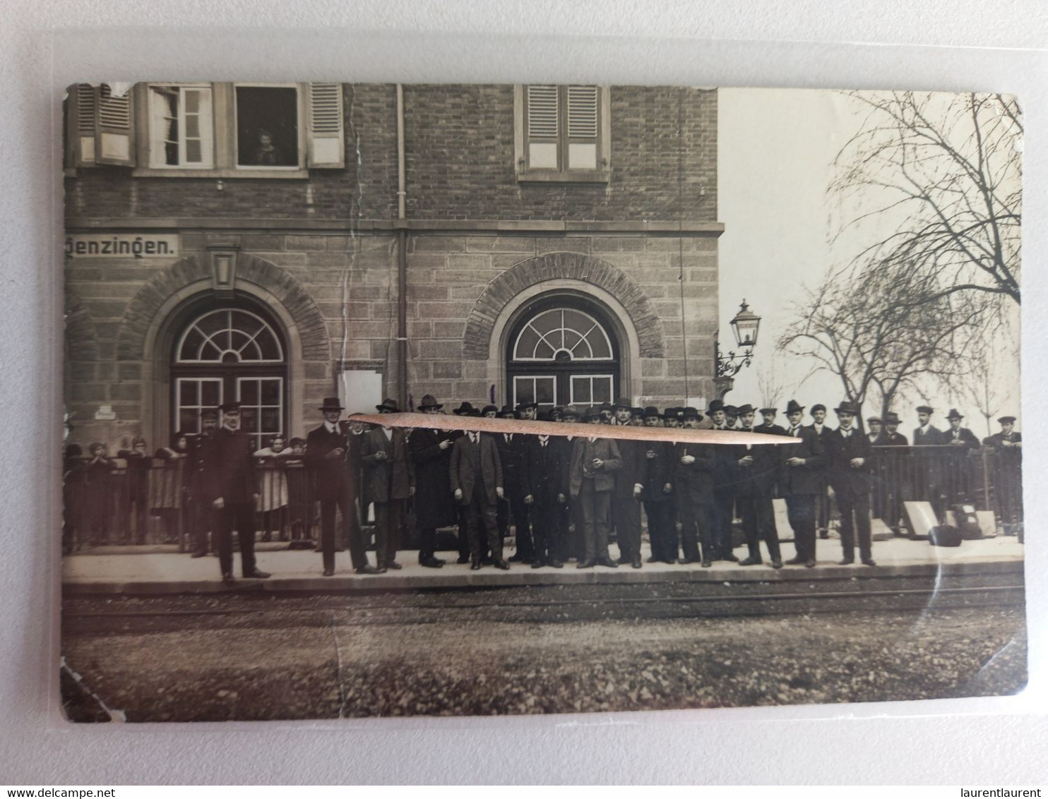 Ergenzingen, Des Passants Auf Dem La Gare 1914 - FOTO CART - Rottenburg