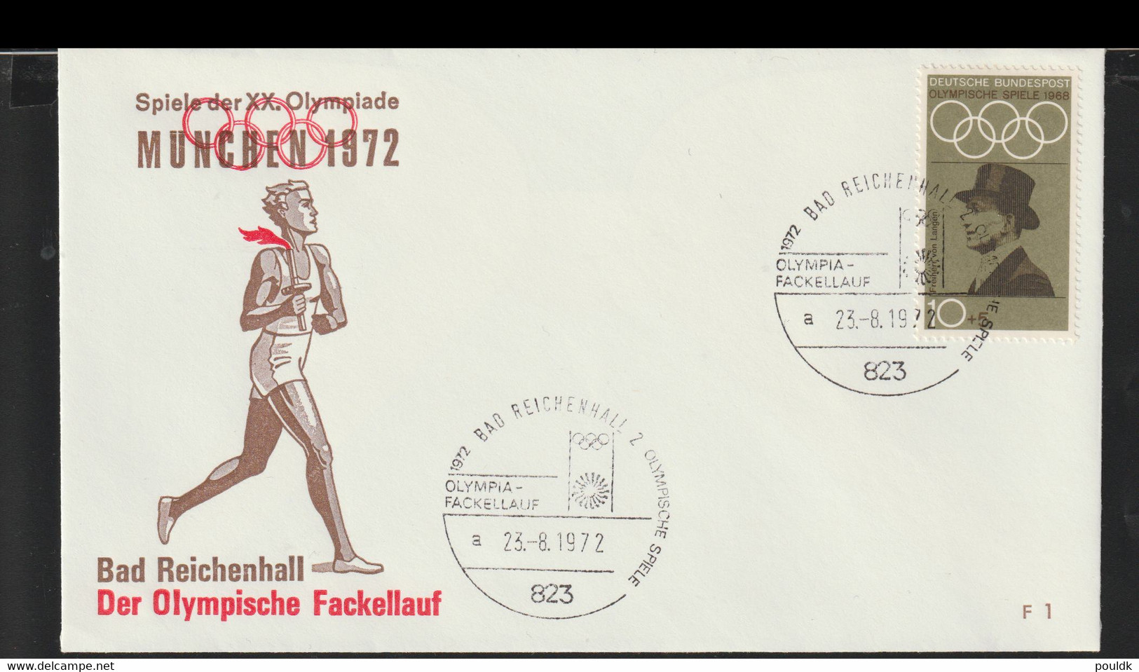 Germany Cover 1972 Olympic Games In München - Torch Relay Bad Reichenhall  (G130-12) - Summer 1972: Munich