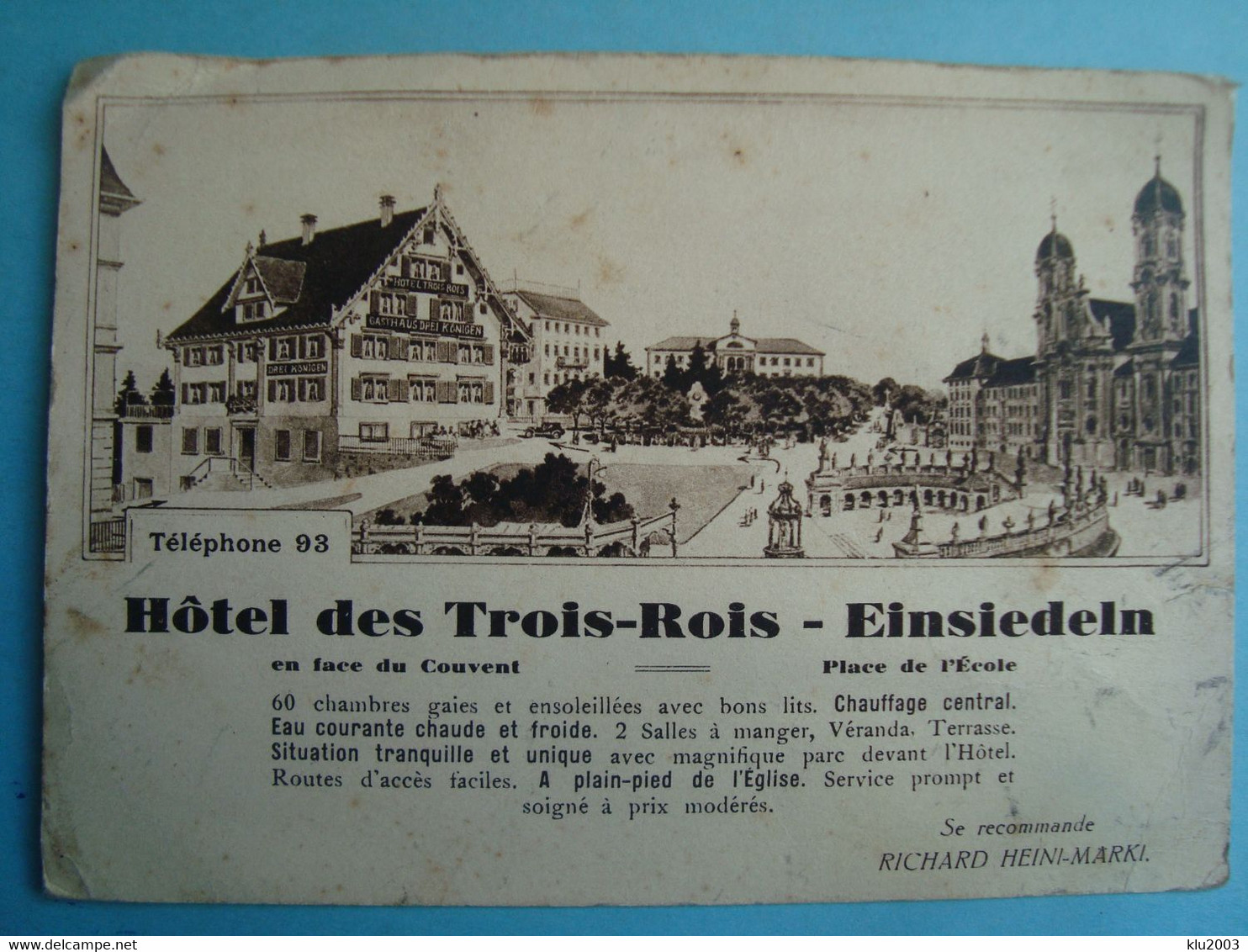 SUISSE - EINSIEDELN - Hôtel Des Trois Rois - Einsiedeln