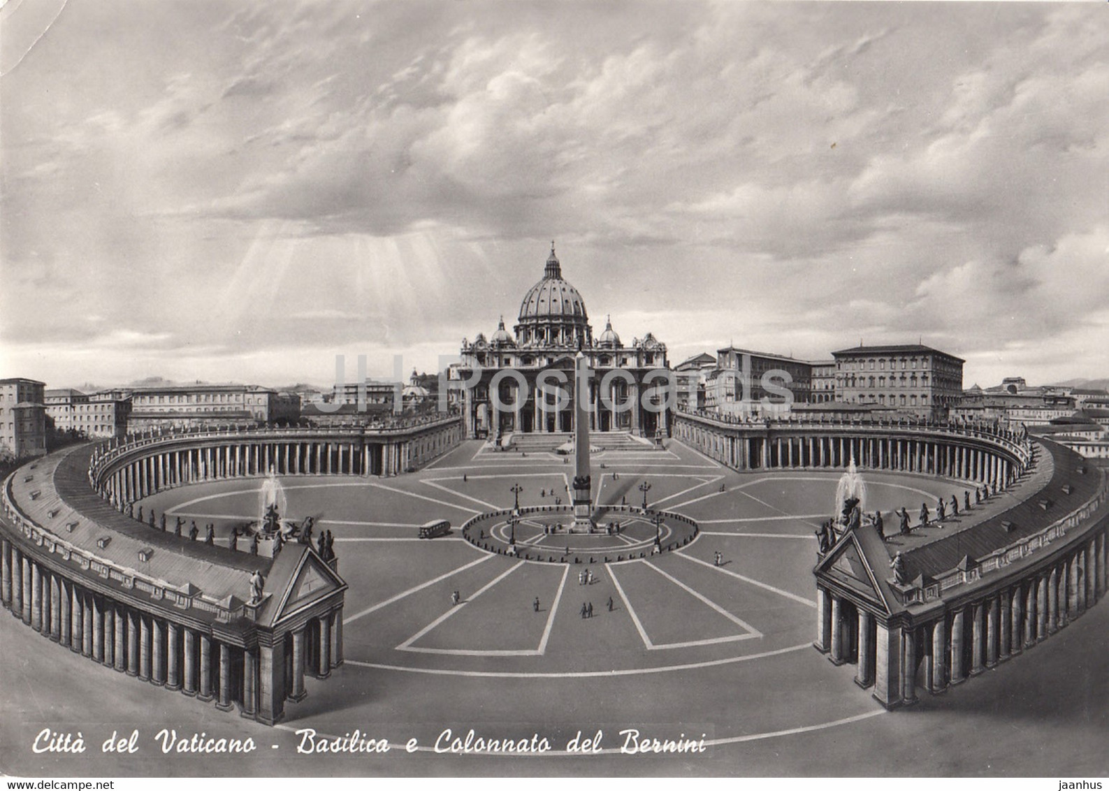 Citta Del Vaticano - Basilica E Colonnato Del Bernini - Cathedral - Colonnade - 1956 - Old Postcard - Vatican - Used - Vatican