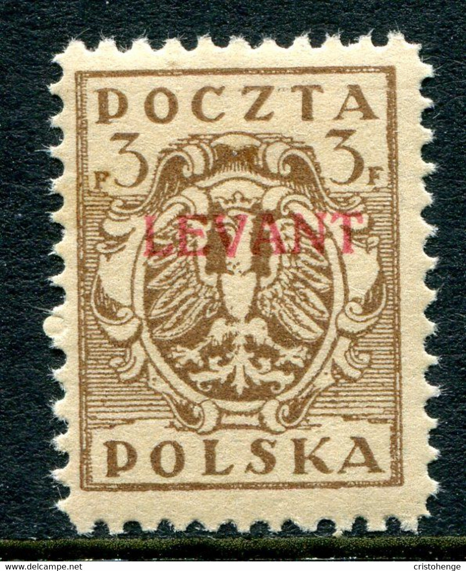 Poland Levant 1919 Overprints - 3f Brown HM (SG 1) - Levant (Turkey)