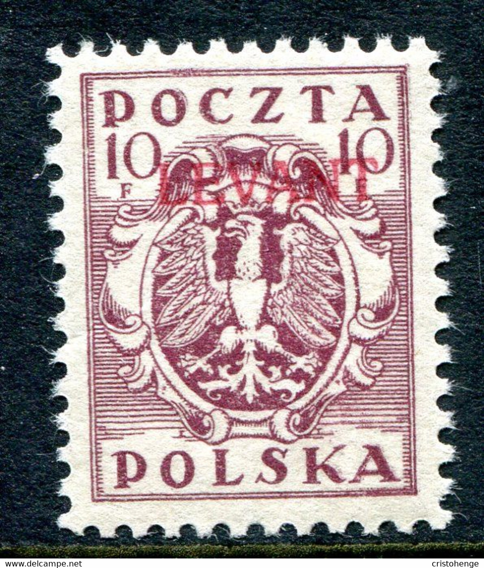 Poland Levant 1919 Overprints - 10f Purple HM (SG 3) - Levant (Turkije)