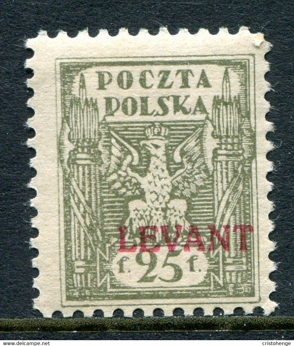 Poland Levant 1919 Overprints - 25f Olive HM (SG 6) - Levant (Turkije)