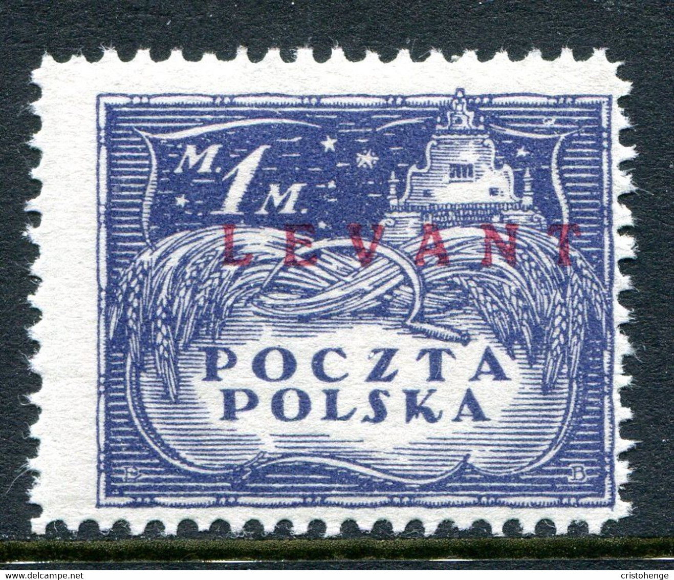Poland Levant 1919 Overprints - 1m Violet HM (SG 8) - Levant (Turkije)