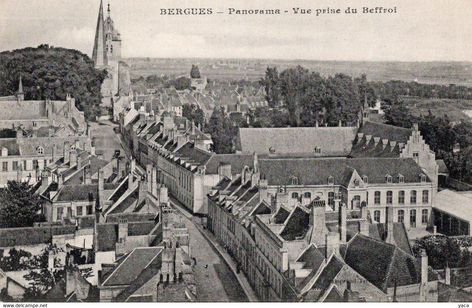 Bergues Panorama Vue Prise Du Beffroi - Bergues